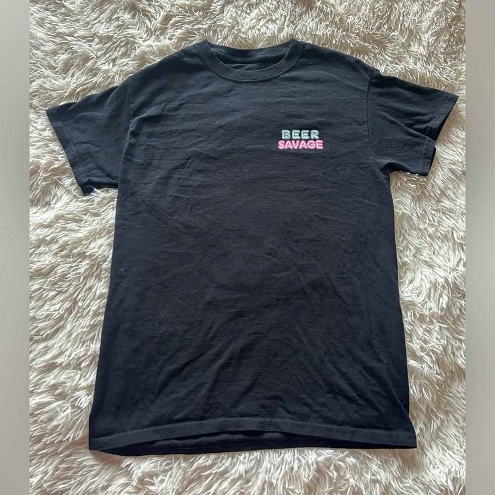 Beer Savage T-Shirt S-M Men’s - Picture 2 of 5